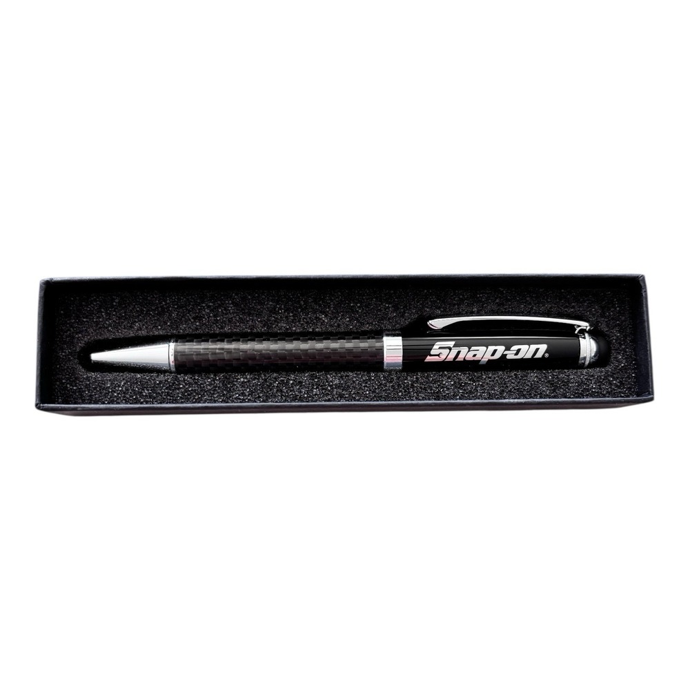 Snap on Tools Black Carbon Fiber Ink Pen Stylus‎ End for Touch Screens New Boxed